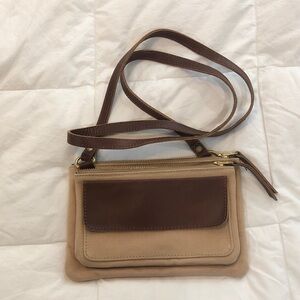 United By Blue canvas and leather crossbody bag
